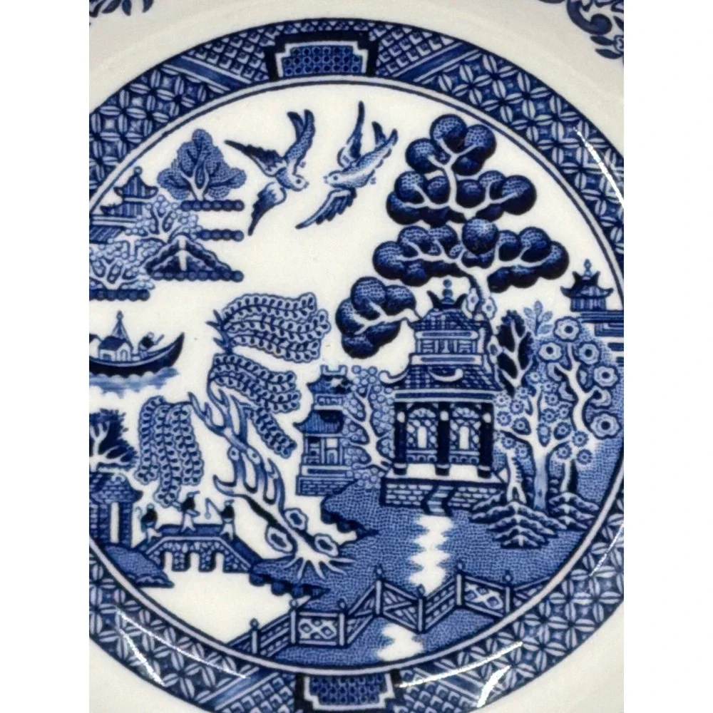 Johnson Brothers Blue Willow Bread Butter Plate Made in England Ironstone 5.25